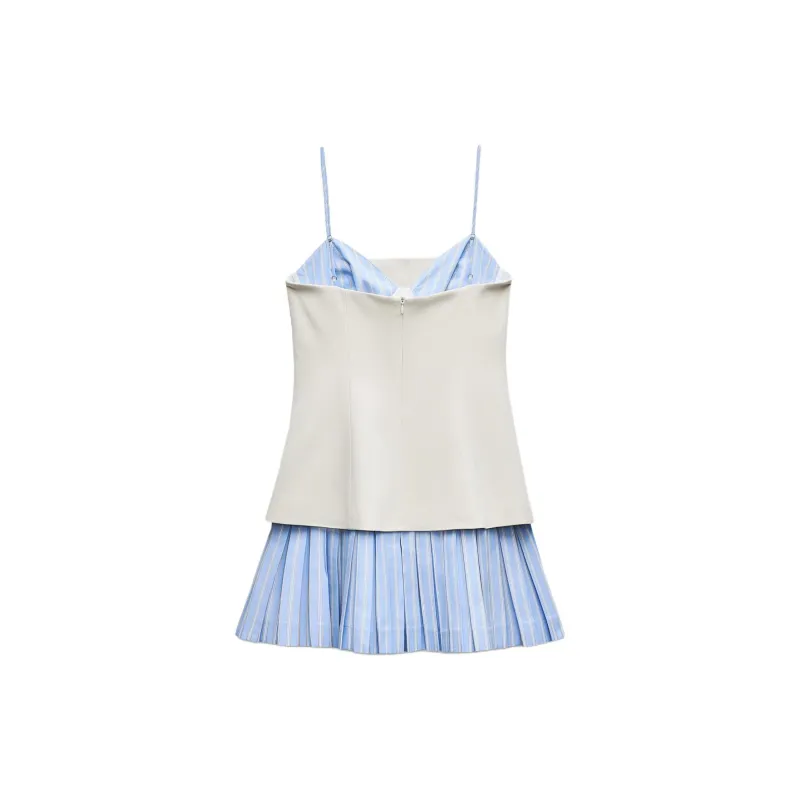 ZARA Slip Dresses Women's Blue/White-1
