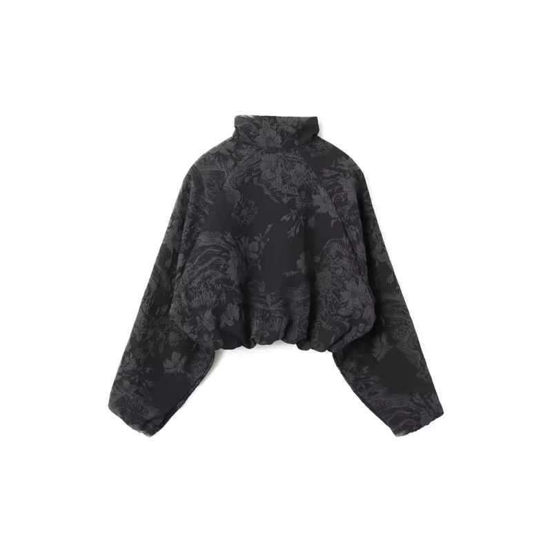 Nike Oversized Jacquard Track Jacket 'Black/Anthracite/Black'-1