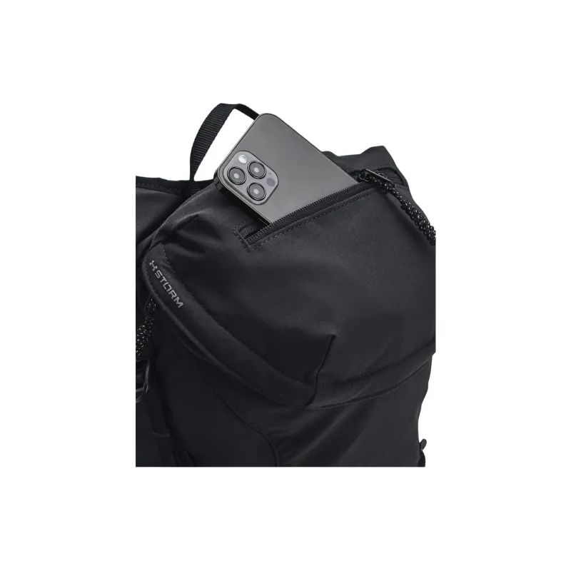 Under Armour Polyester Backpack Regular Men's Black Castle Rock-2
