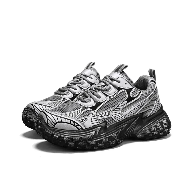 JANECO Anti-Slip And Wear-Resistant Height Increasing Low-Top Chunky Sneakers Men's-8