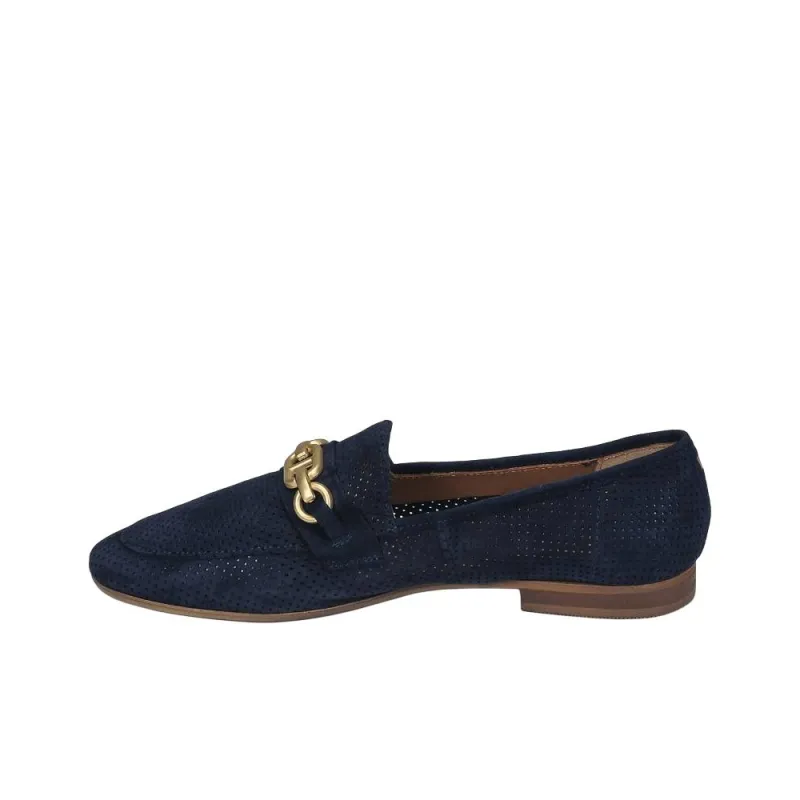 JB MARTIN FRANCHE BIJOU Loafers 1.5cm Women's Dark Blue-0