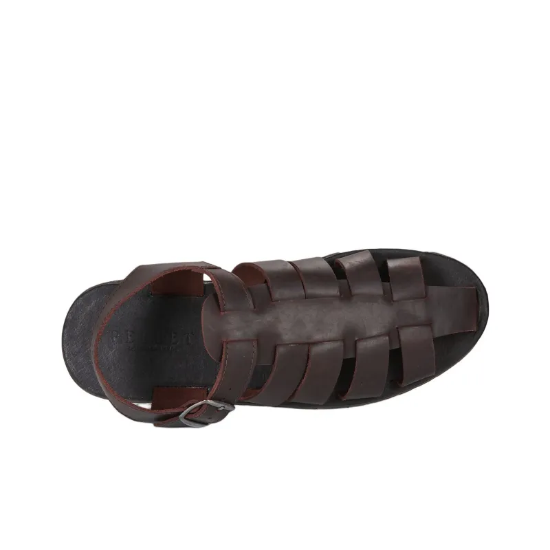 PELLET DENIS Roman Sandals Men's Brown-5