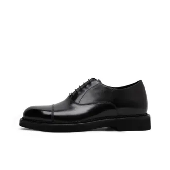 Viplander Hidden Wedge Leather Shoes Oxford Shoes Men's Black