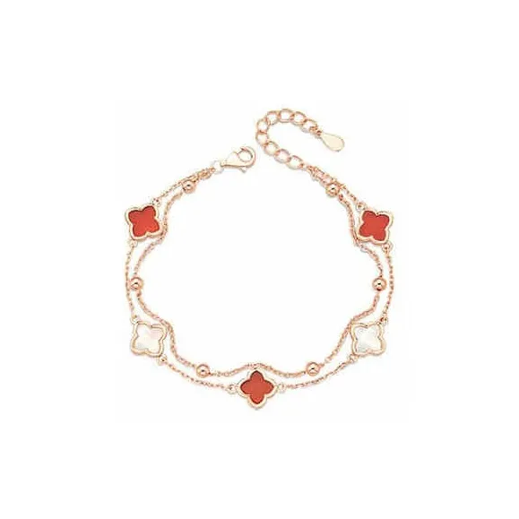 UZIID 925 Sterling Silver Bracelets Women's Rose Gold-5