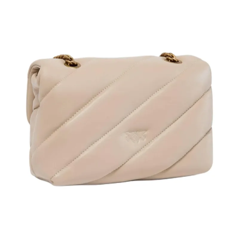 PINKO Sheepskin Shoulder Bag Mini Women's Flesh-1