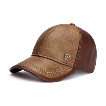 PIERRE CARDIN Cow Leather Baseball Caps Men's
