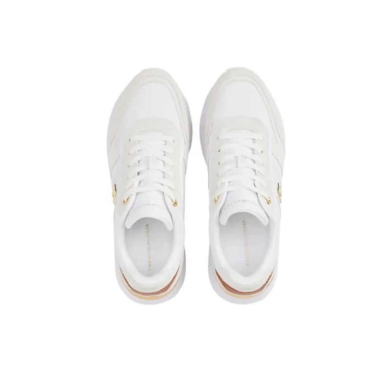 Tommy Hilfiger Trainers Low Top Casual Shoes Women's Beige-2