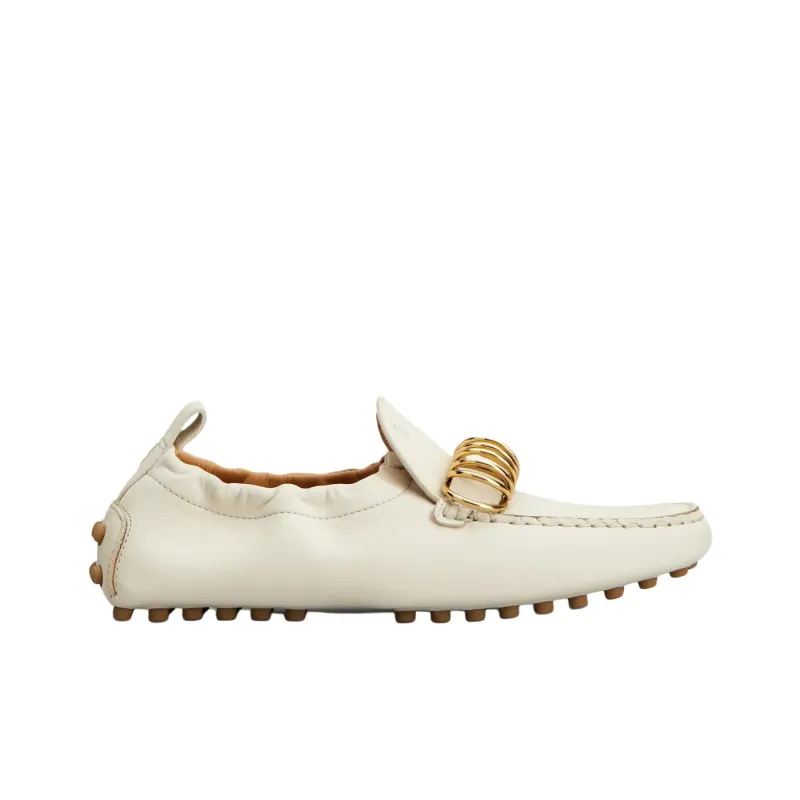 TOD'S Gommino Beanie Shoes Women's White-1