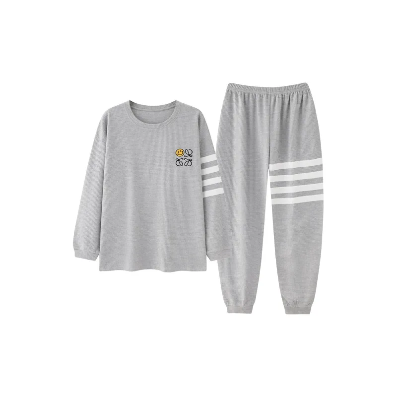 XIAFENYAN Pajama Set Men's 2 Sets Black-8