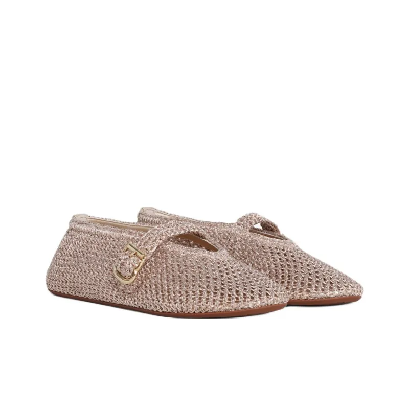 Alaia Casual Single Shoes Women's Gold-2