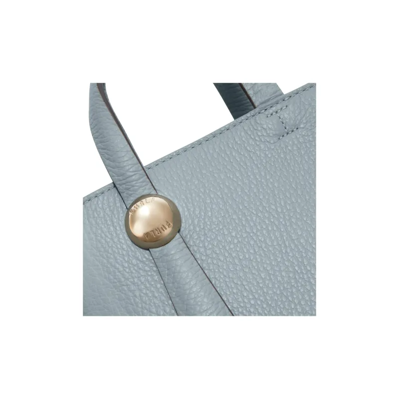 Furla Cow Leather Shoulder Bag Crossbody Bag Handbag Medium Size Women's Cloud Blue-3