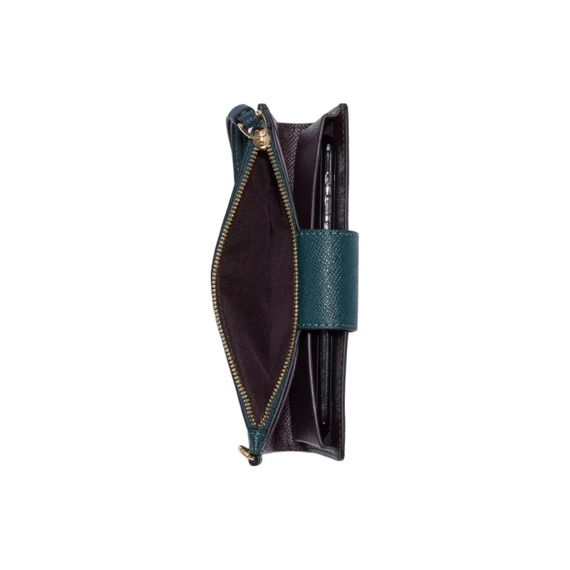 COACH Boxed Cross Grain Leather Handle Handheld Inner Compartment Wallet Box Trumpets Women's Jasper-2