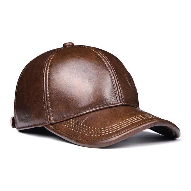 PIERRE CARDIN Cow Leather Baseball Caps Men's-1