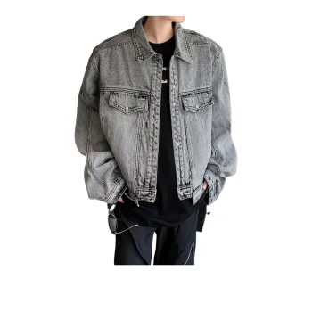 COMXZ Denim Jackets Unisex Gray