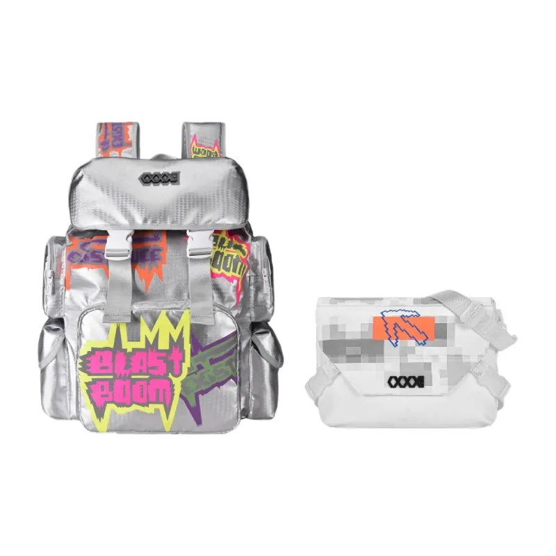 COEXISTENCE Polyester Traveling Essentials For Students Backpack Large Size Unisex Gray-10