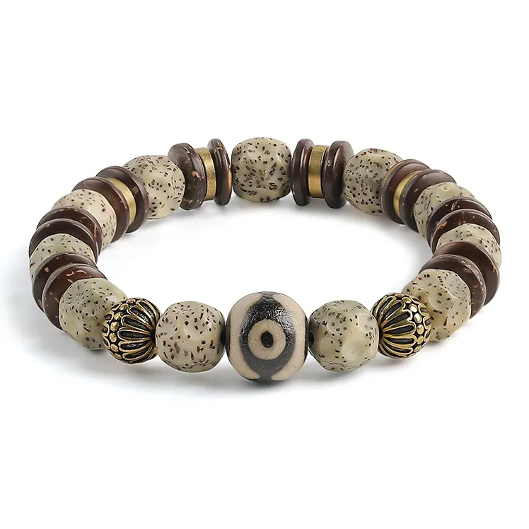 Cuud Star Moon Bodhi Seeds Bracelets Men's-0