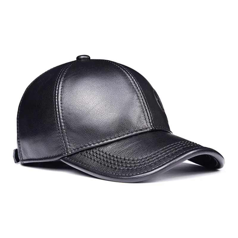 PIERRE CARDIN Cow Leather Baseball Caps Men's-6