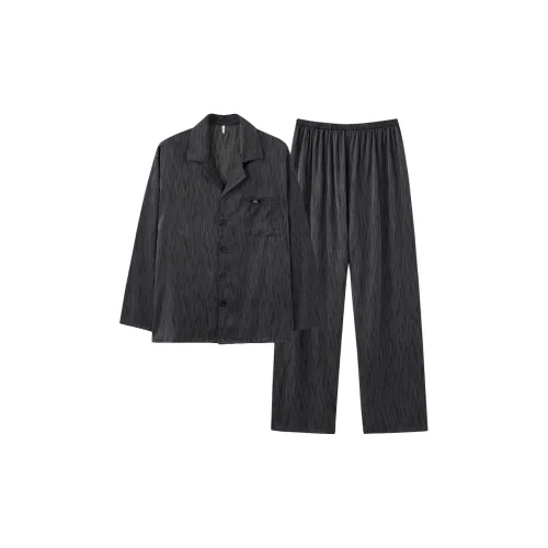 XIAFENYAN Pajama Set Men's Dark Gray