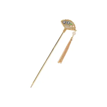 Royal Heaven's Choice Hetian Jade Hairpin Pale Greenish White Jade Unisex