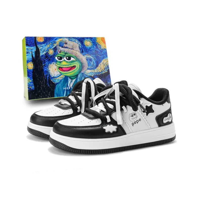 Pepe The Frog Low-Top Skateboard Shoes Unisex-14