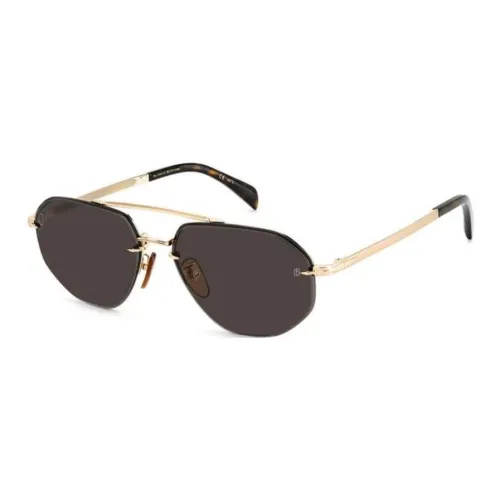 David Beckham Metal Aviator Sunglasses Men's Gold