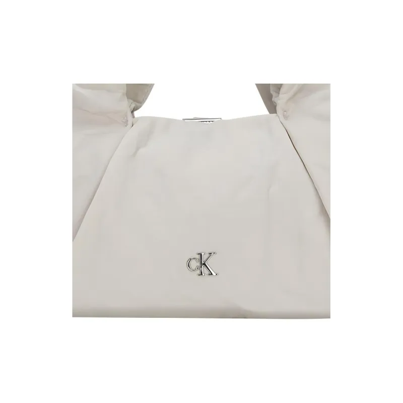 CALVIN KLEIN Fabric Handbag Medium Size Women's Cow Ivory-4