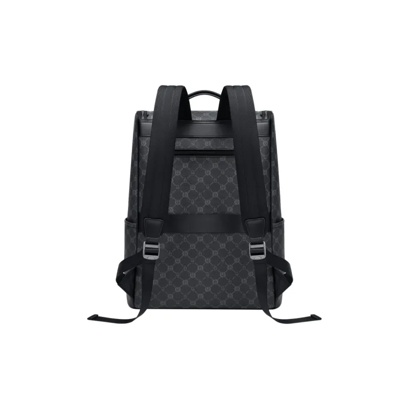 GOLF PVC With Synthetic Leather Backpack Large Size Men's Gray & Black-10