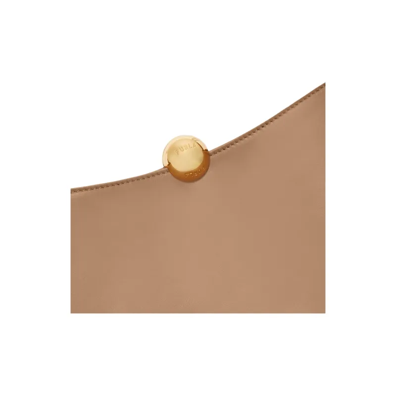 Furla Soft Calfskin Shoulder Bag Tubas Women's Desert-4