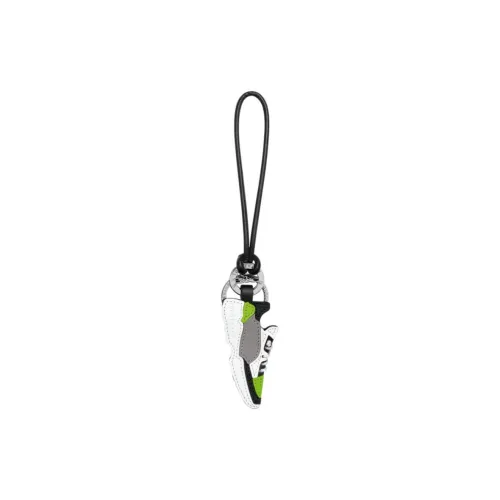 LONGCHAMP Cow Leather Keychains Men's White