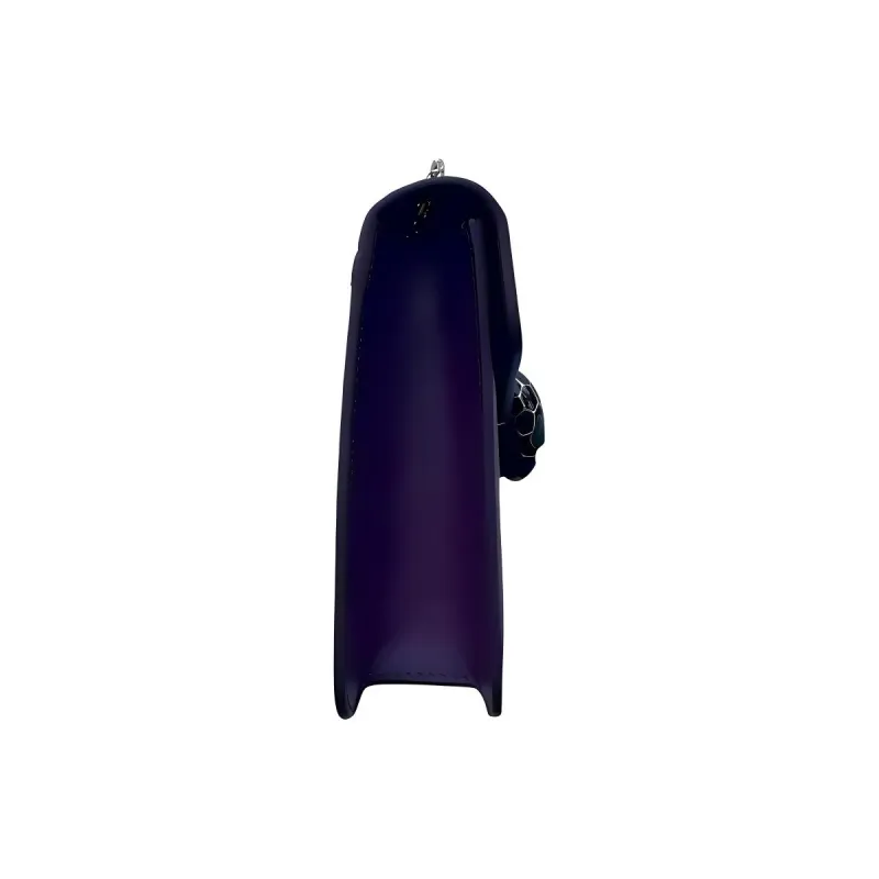 BVLGARI Galuchat Leather Handbag Shoulder Bag Women's Dark Purple-1