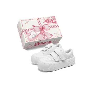 XPQ Coverage Wear Resistant Lightweight Low Top Skateboard Shoes Women's Pure White