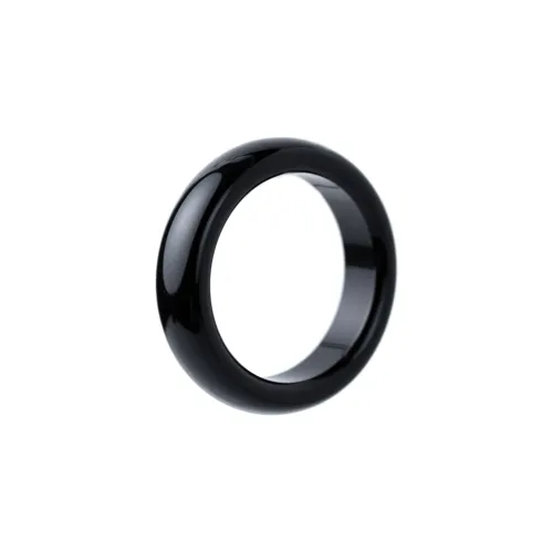 Clear Snow Chalcedony Jade Rings Unisex