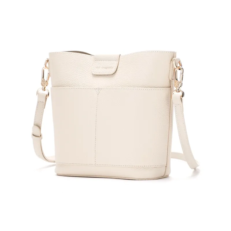 RED DRAGONFLY Top Grain Cow Leather Portable One Shoulder Crossbody Bucket Bag Regular Women's Multicolor-6