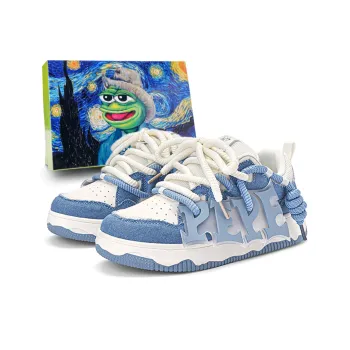 Pepe The Frog Slip Resistant, Abrasion Resistant, Lightweight, Breathable, Height Increasing Skateboard Shoes Unisex