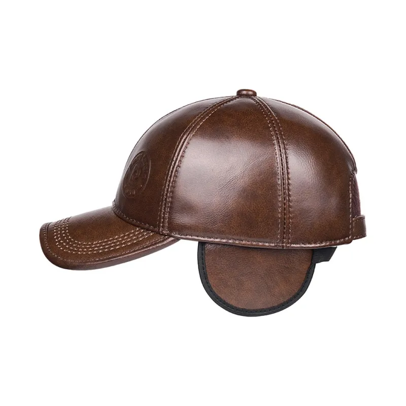 PIERRE CARDIN Cow Leather Baseball Caps Men's-3