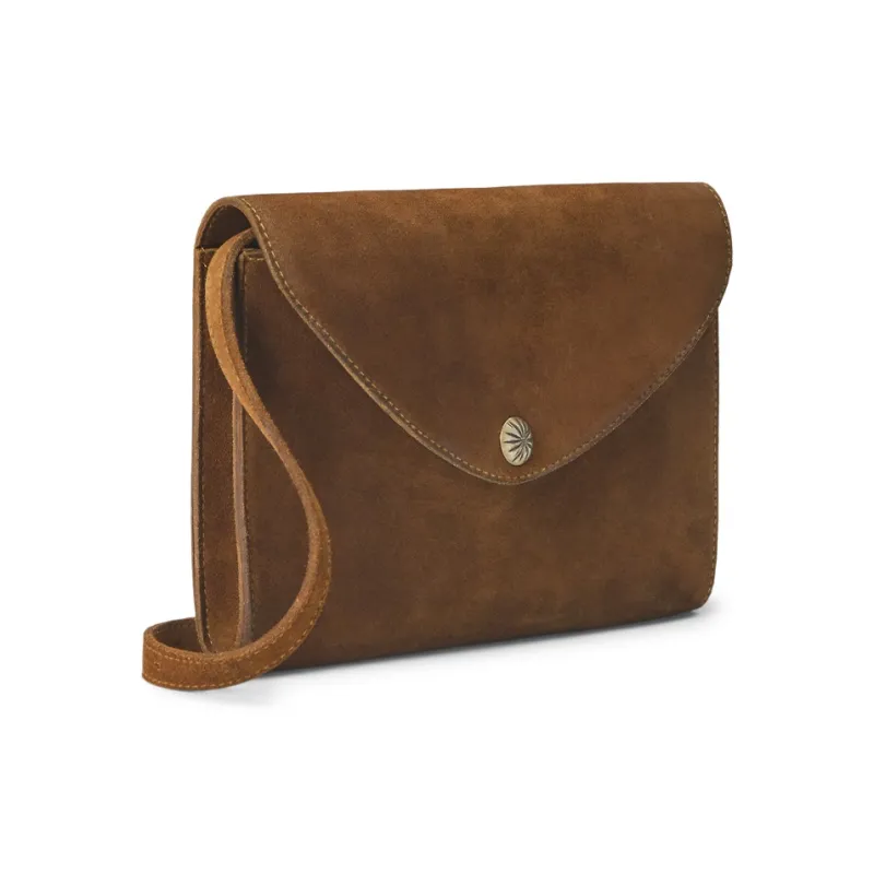 Ralph Lauren Nubuck Shoulder Bag Women's Brown-1