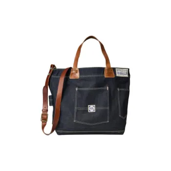 Ralph Lauren Denim Tote Bag, Shopping Bag, Shoulder Bag, Handbag Men's Indigo & Brown