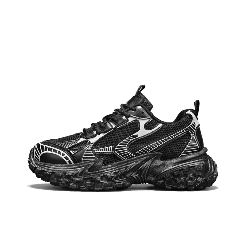 JANECO Anti-Slip And Wear-Resistant Height Increasing Low-Top Chunky Sneakers Men's-0
