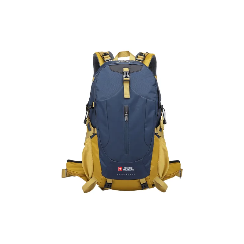 SWISS MILITARY Nylon Hiking Bag Backpacks Regular Unisex Fruit Green/Silver Blue-4