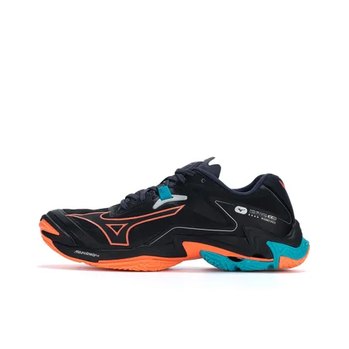 Mizuno Wave Lightning Z8 Training Shoes Unisex Low-Top Black/Orange Red/Blue