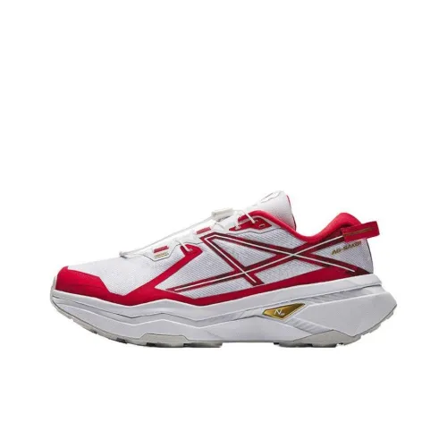 Anta Hunter Fury 2 Kids Resistant Coverage Cushioning Low Top Trail Running Shoes Men's White Gray Red