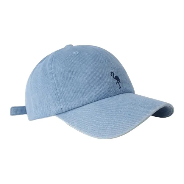 FREE RABBITⅡ Korean Style Washable Denim With Face-Visible Small Baseball Caps Unisex-1