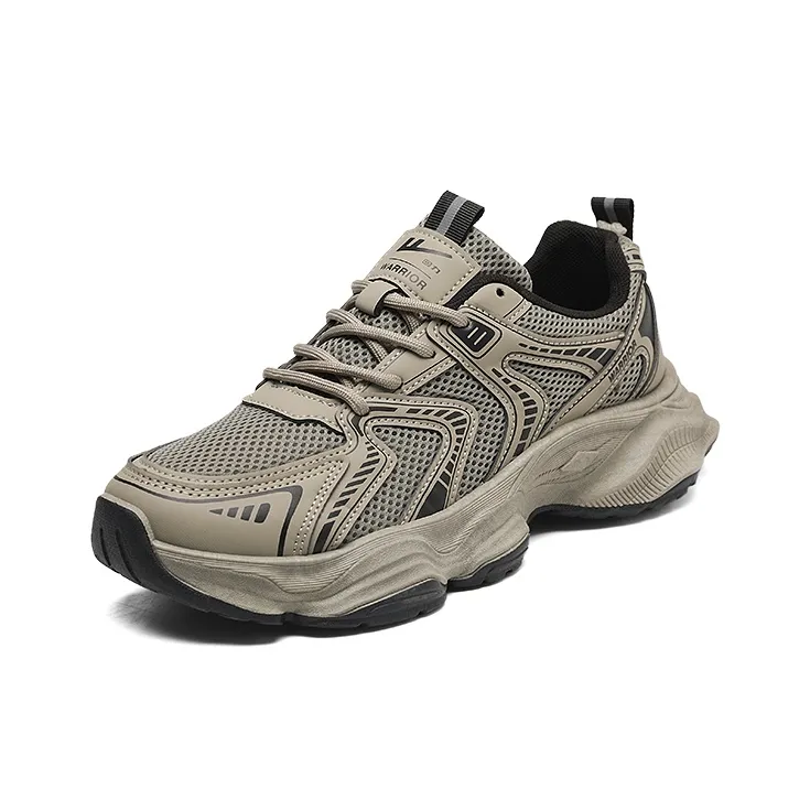 Warrior Anti Slip And Wear Resistant Height Increasing Low Top Chunky Sneakers Men's-4