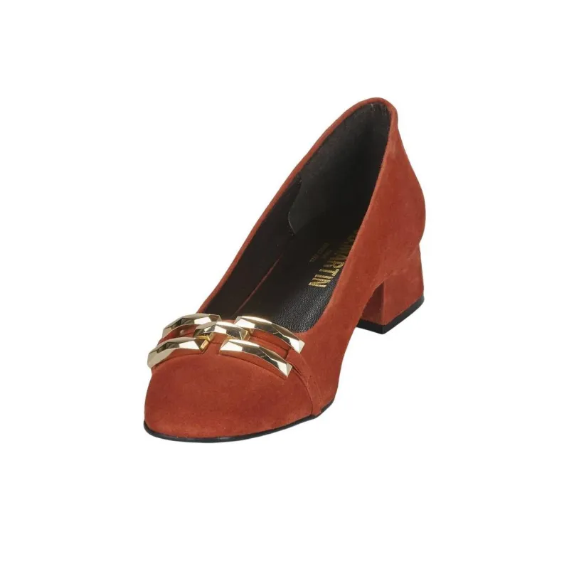 JB MARTIN Vacille Chunky Heel High Heels Women's Brick Red-2