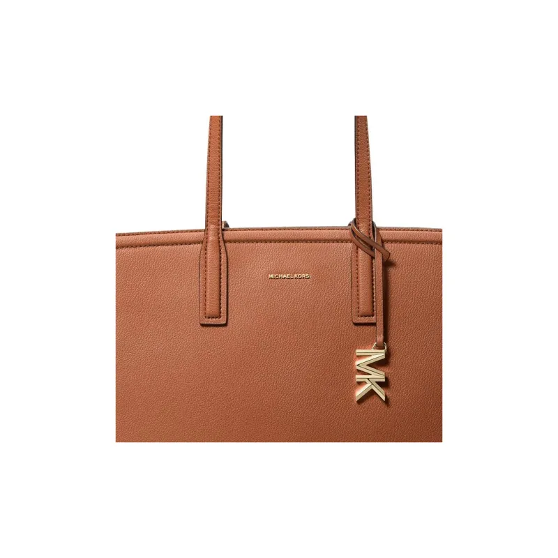 MICHAEL KORS Leather Tote Bag, Shopping Bag, Shoulder Bag Women's Cognac Brown-3