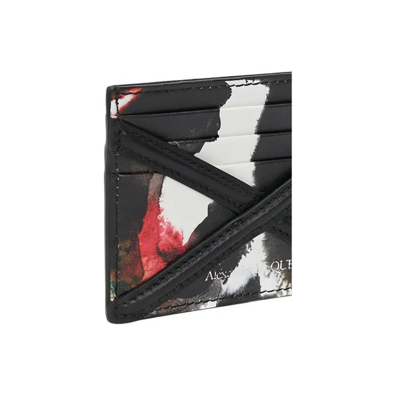 Alexander McQueen Calfskin Card Holder Men's Multicolor-4