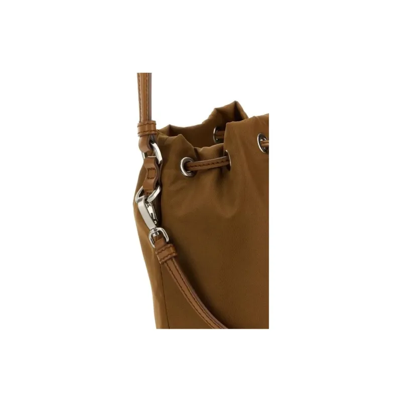 PRADA Nylon Handbag Women's Tan-3