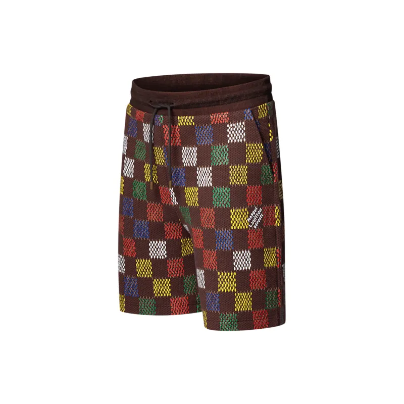 LOUIS VUITTON Jacquard Damier Cotton Jersey Shorts-2