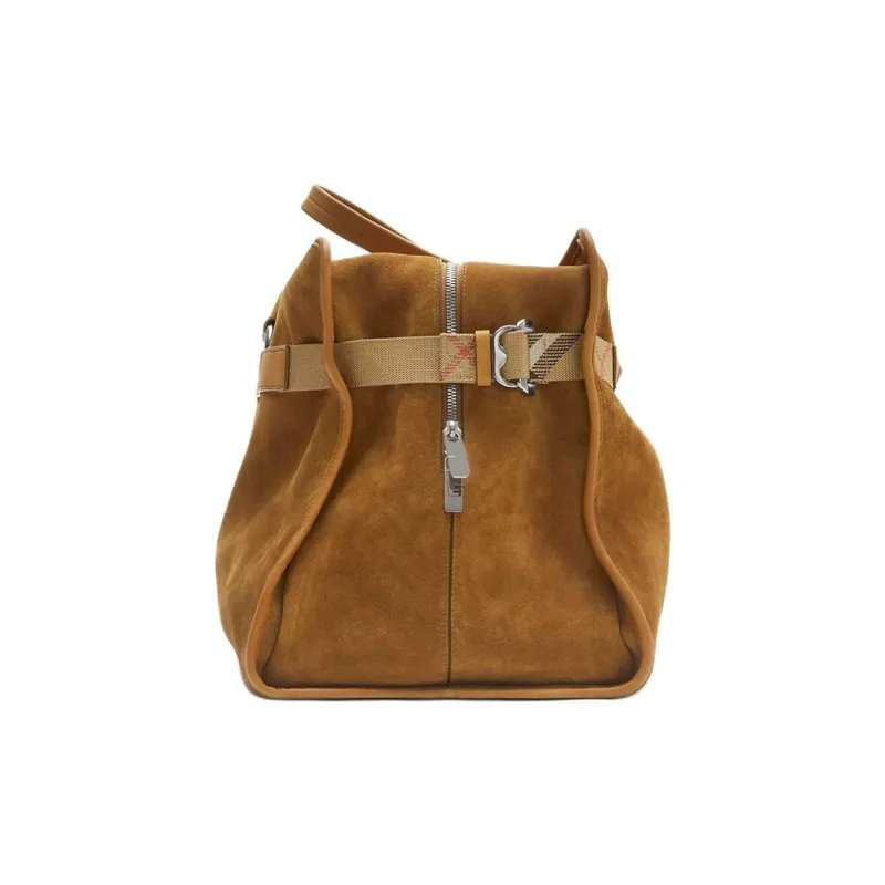 Burberry Calfskin Portable One Shoulder Travel Bag Men's Brown-1