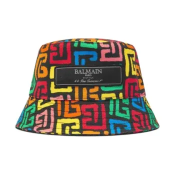 BALMAIN Fabric Bucket Hats Unisex Black